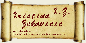 Kristina Zekavičić vizit kartica